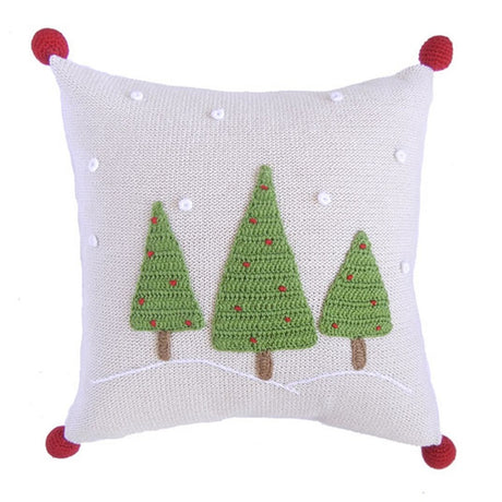 three trees holiday pillow