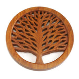 tree of life wood trivet