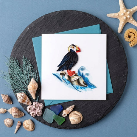 Tufted Puffin Quilling Card