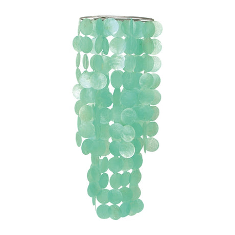 turquoise chandelier capiz chime