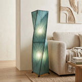 Large Twist Floor Leaf Lamp - Blue