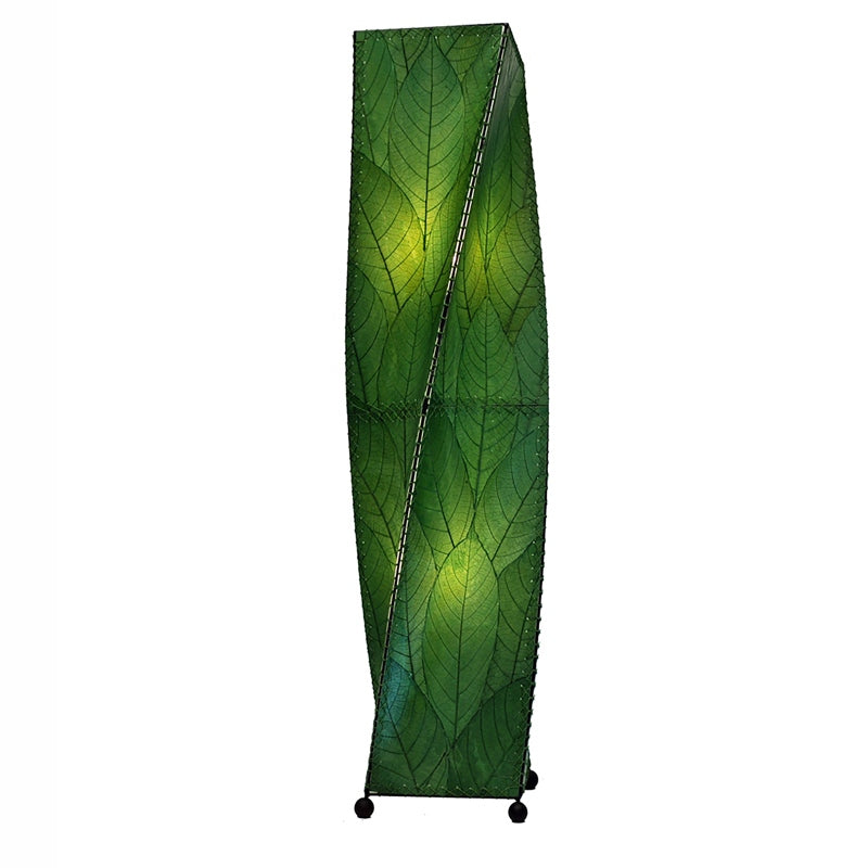 twist leaf floor lamp green