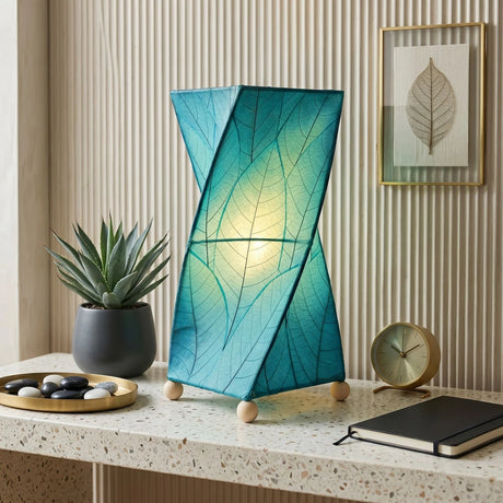 Twist Table Leaf Lamp - Blue