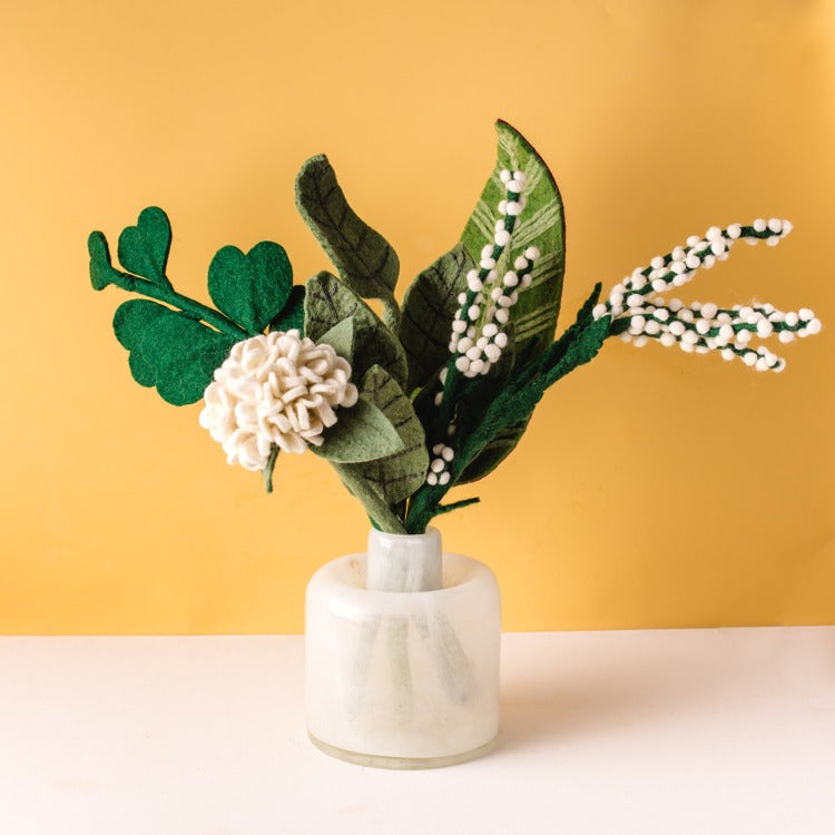 verdant meadow felt flower bouquet