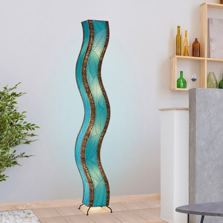 wave giant floor lamp blue styled