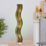 wave giant floor lamp green styled