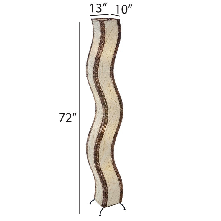 wave giant floor lamp natural size