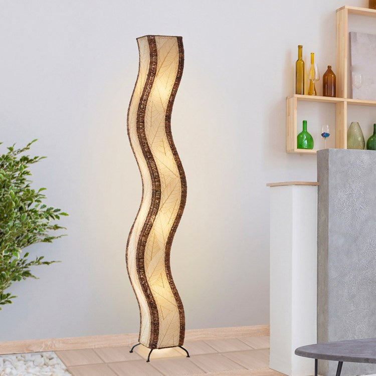 wave giant floor lamp natural styled