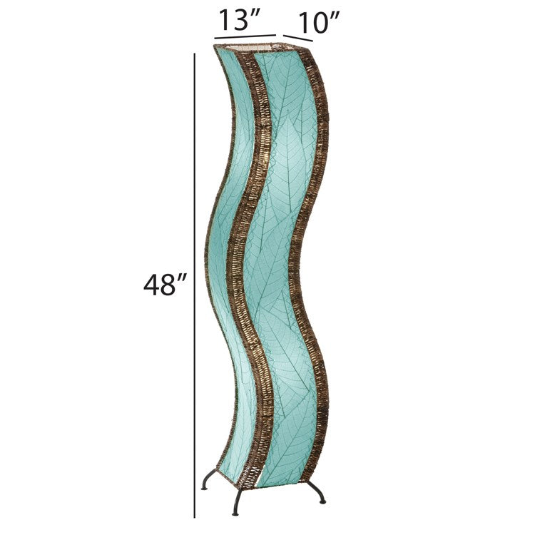 wave large floor lamp blue size