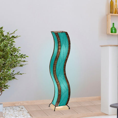 wave large floor lamp blue styled
