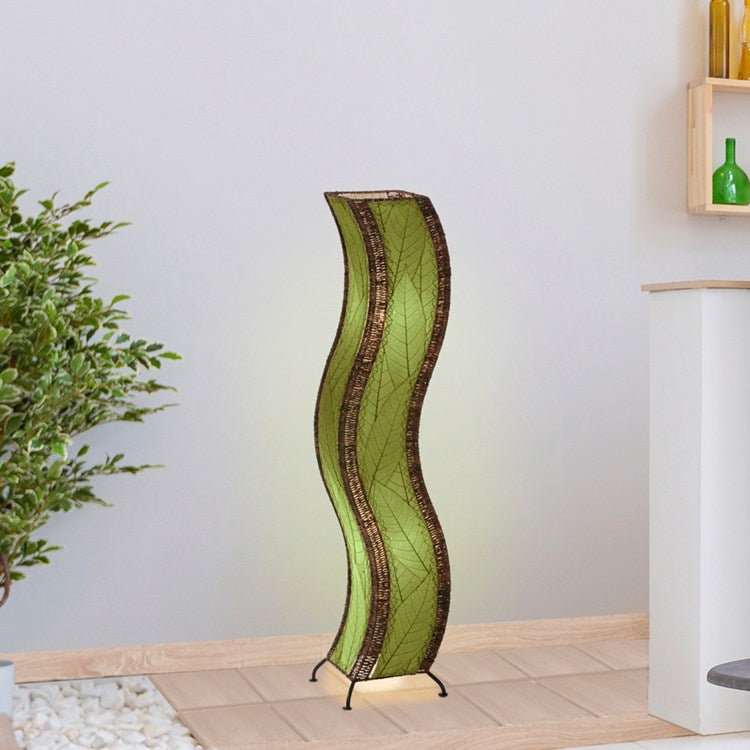 wave large floor lamp green styled