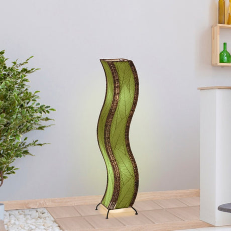 wave large floor lamp green styled
