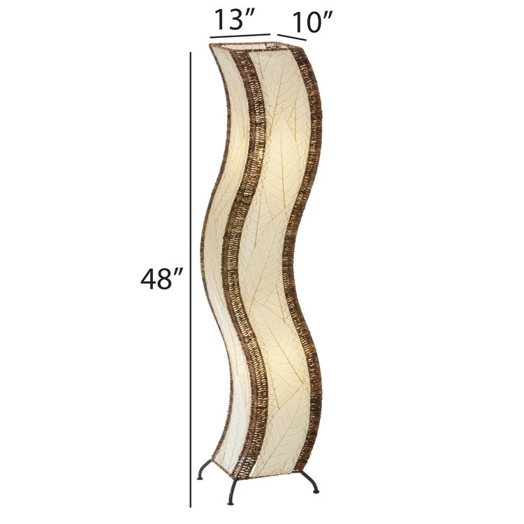 wave large floor lamp natural size