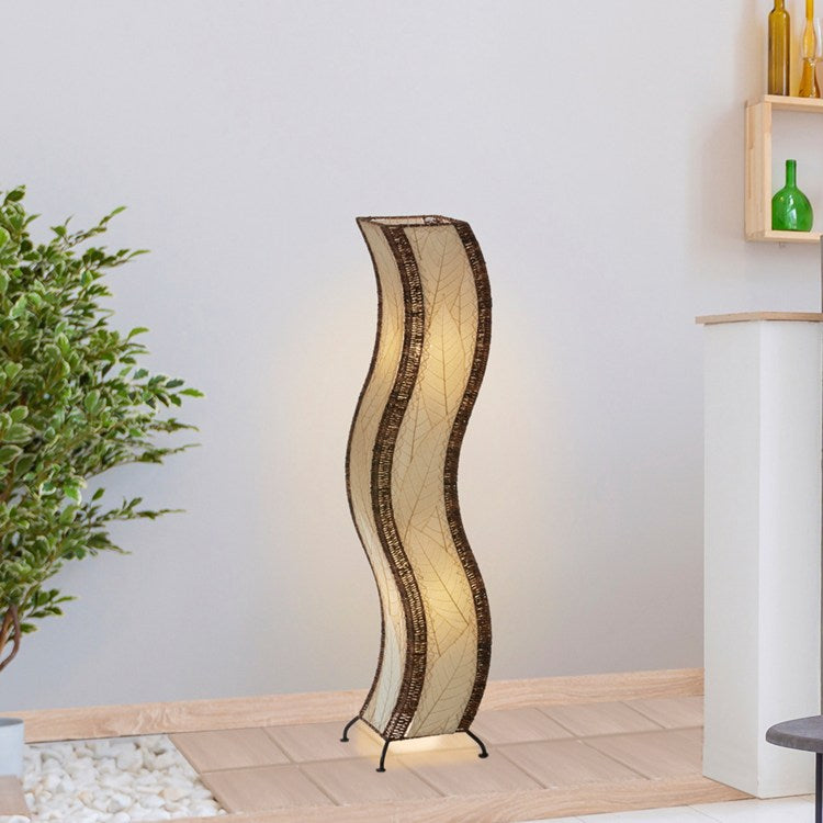 wave large floor lamp natural styled