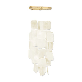 white capiz shell chimes small