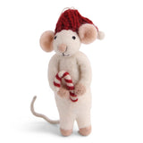 White Mouse with Candy Cane