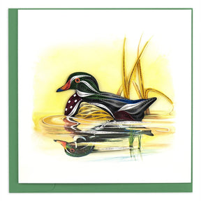wood duck quilling card