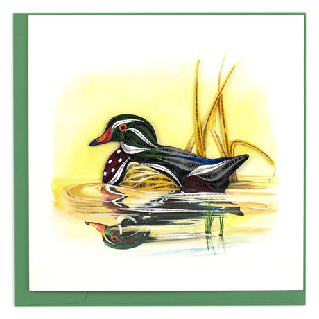 wood duck quilling card