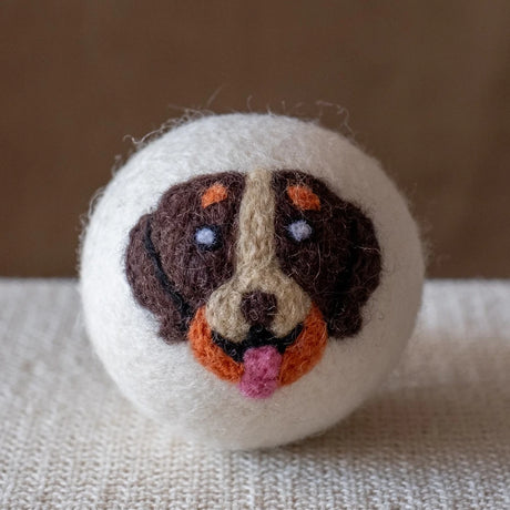 Eco Wool Dryer Ball - Dark Brown Dog