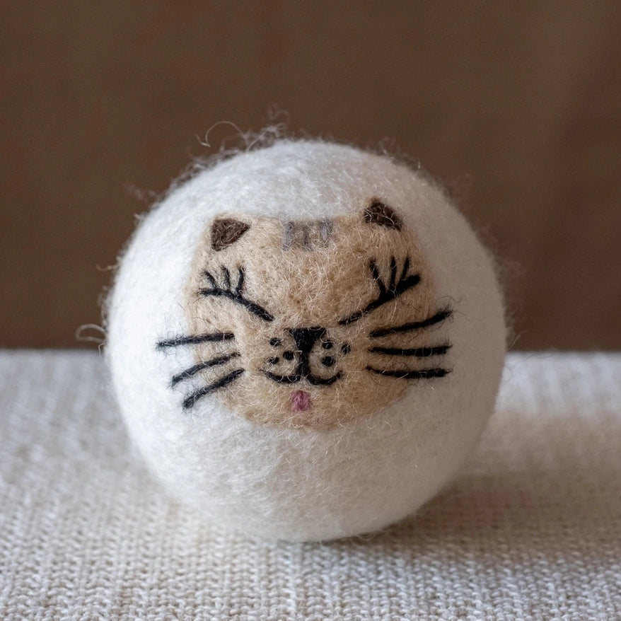 Eco Wool Dryer Ball - Cream Cat