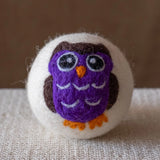 Eco Wool Dryer Ball - Purple Owl
