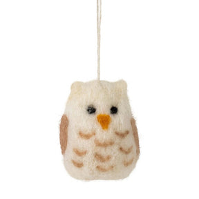 wool owl ornament