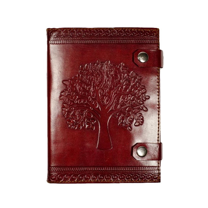 tree of life leather snap journal