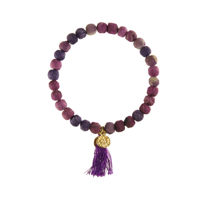 kantha connection bracelet purple