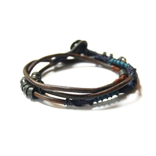 leather bracelet elements water