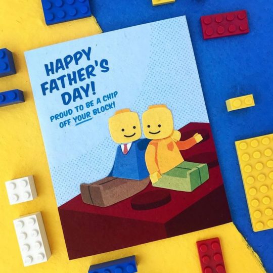 lego father's day card