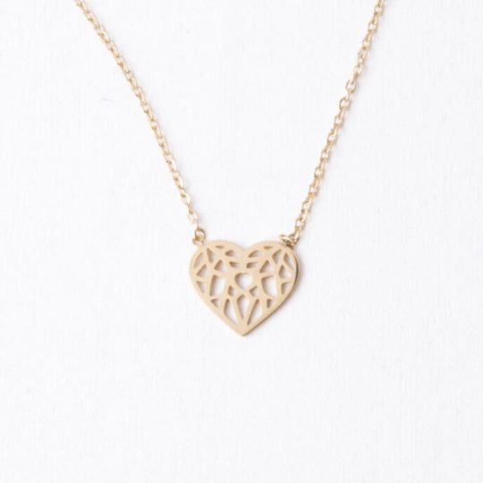 ling gold heart necklace