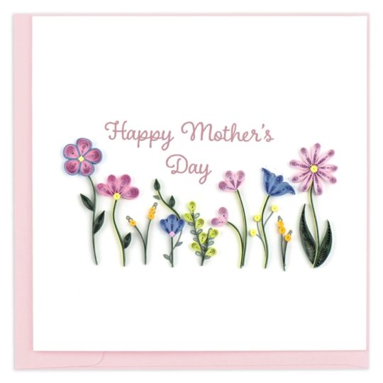mothers day wildflower quilling card