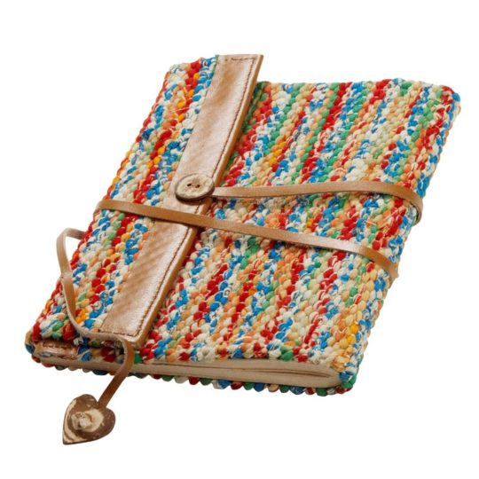 recycled sari cloth journal