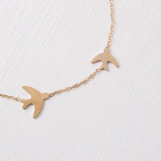 sparrow gold necklace