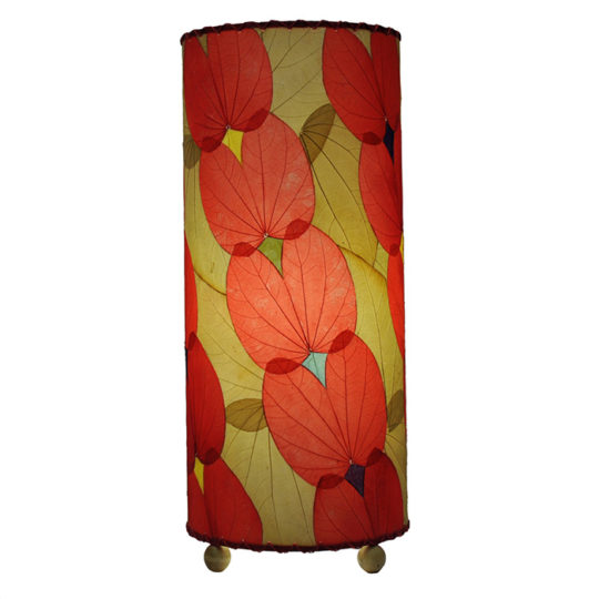 butterfly table leaf lamp - red