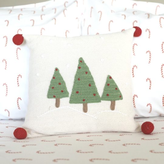 three trees pillow styled