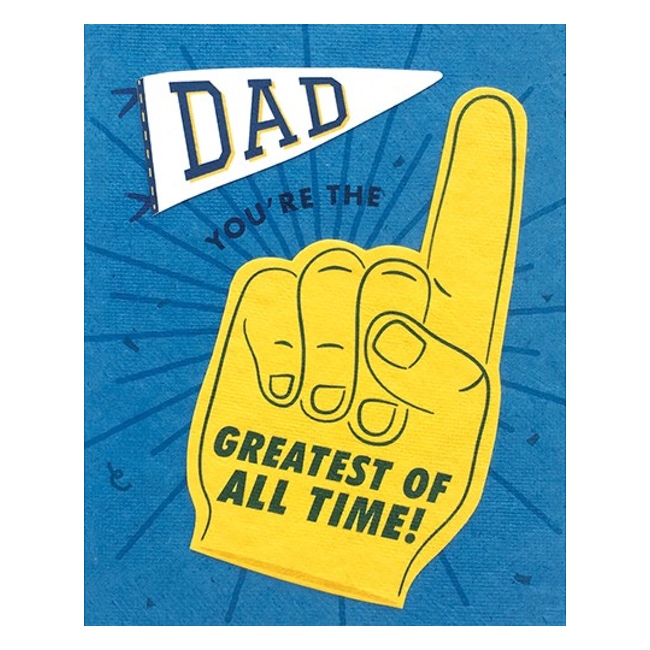 greatest of all time fathers day card