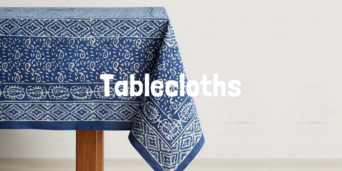 Unique Table Linens Block Print, Small Round Table Cloths