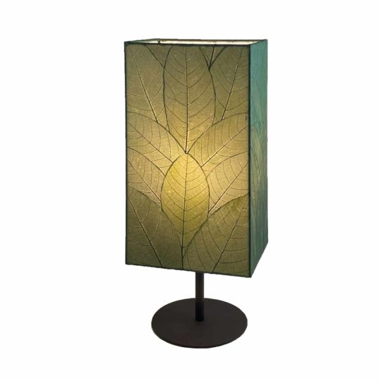 Square Pedestal Table Lamp green