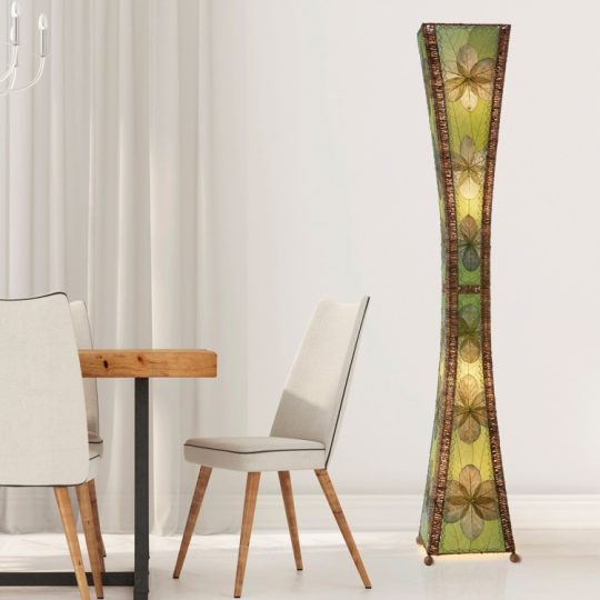 giant hourglass lamp green styled