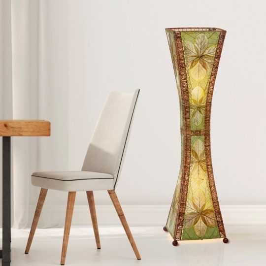 hourglass large lamp green styled