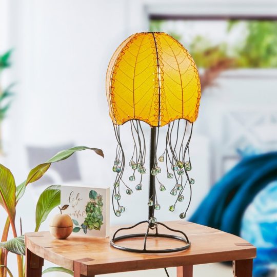jellyfish table lamp orange styled 1