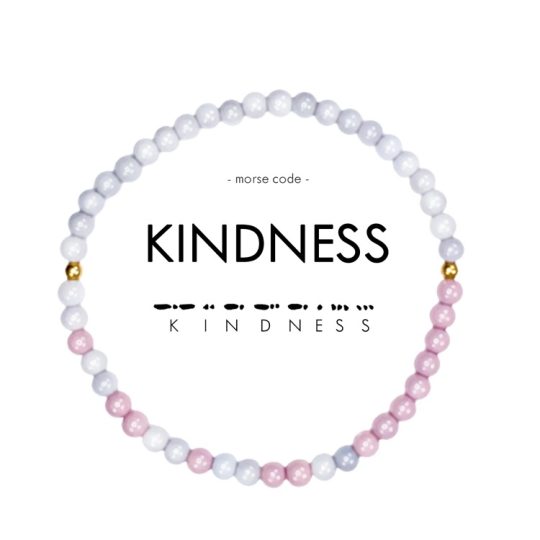 morse code bracelet kindness lilac