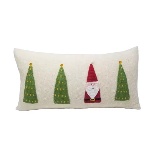 santa forest lumbar pillow