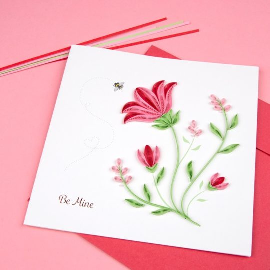 be mine quilling card styled